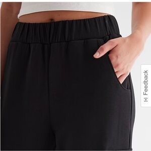Express high waisted, lux lounge, cargo joggers women’s size L black